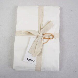 Quince Organic Cotton Percale King Pillowcase Set in White